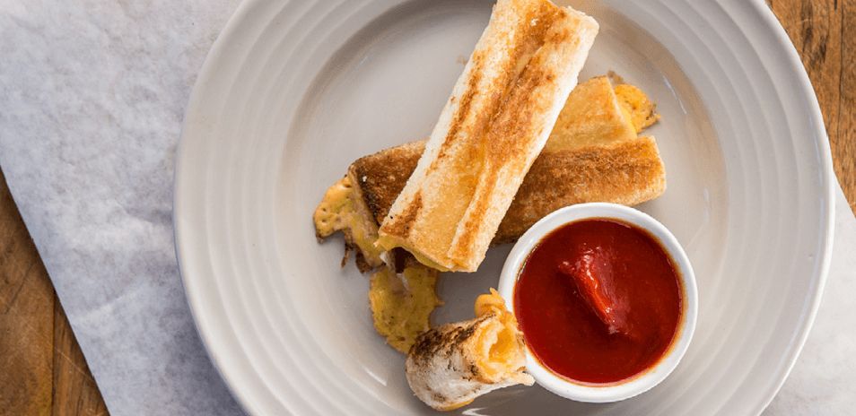 Cheesy Roll-Ups with Tomato Dippers