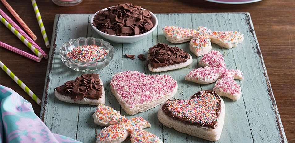 Chocolate Hearts and 100s and 1000s Butterflies