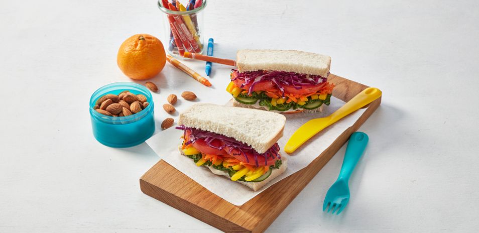 Rainbow Veggie Sandwich