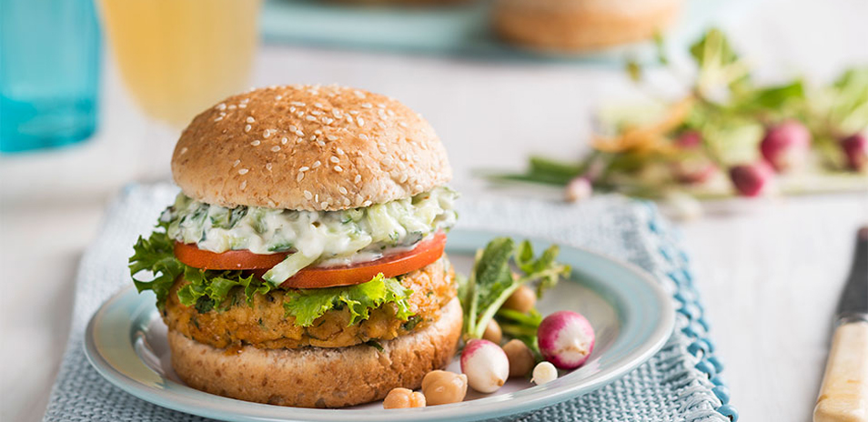 Mediterranean Falafel Burgers