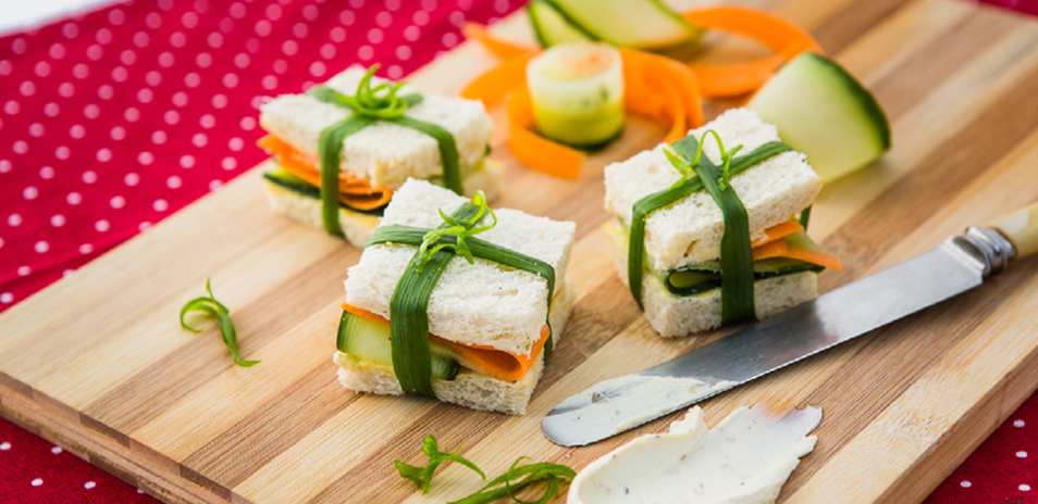 Veggie Stacked Sandwich Squares