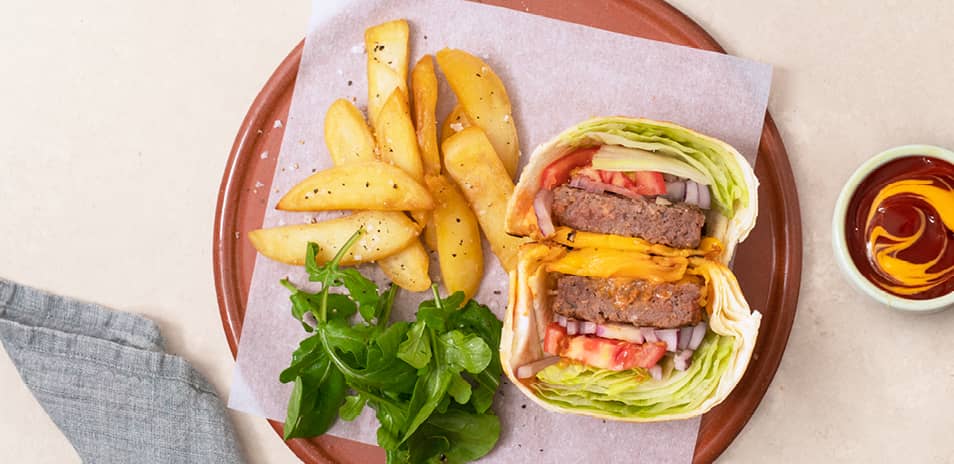 Cheese Burger Crunch Wrap