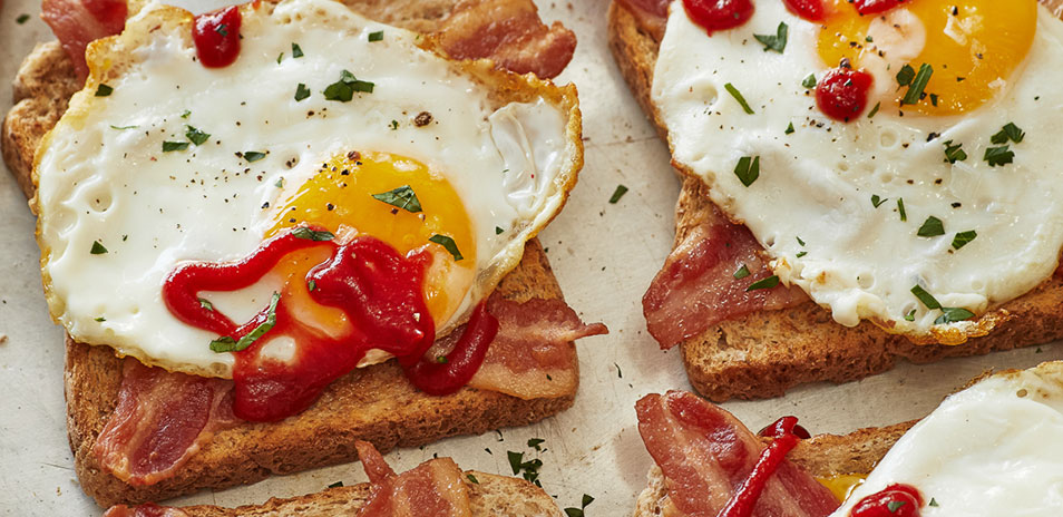 Egg & Bacon stack